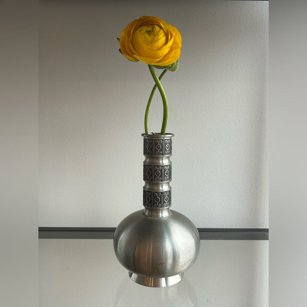 Vintage Pewter Bud Vase - Made in Norway